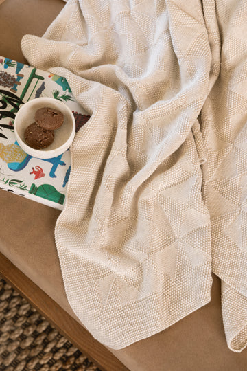 Throw Azulejo Faro Off White