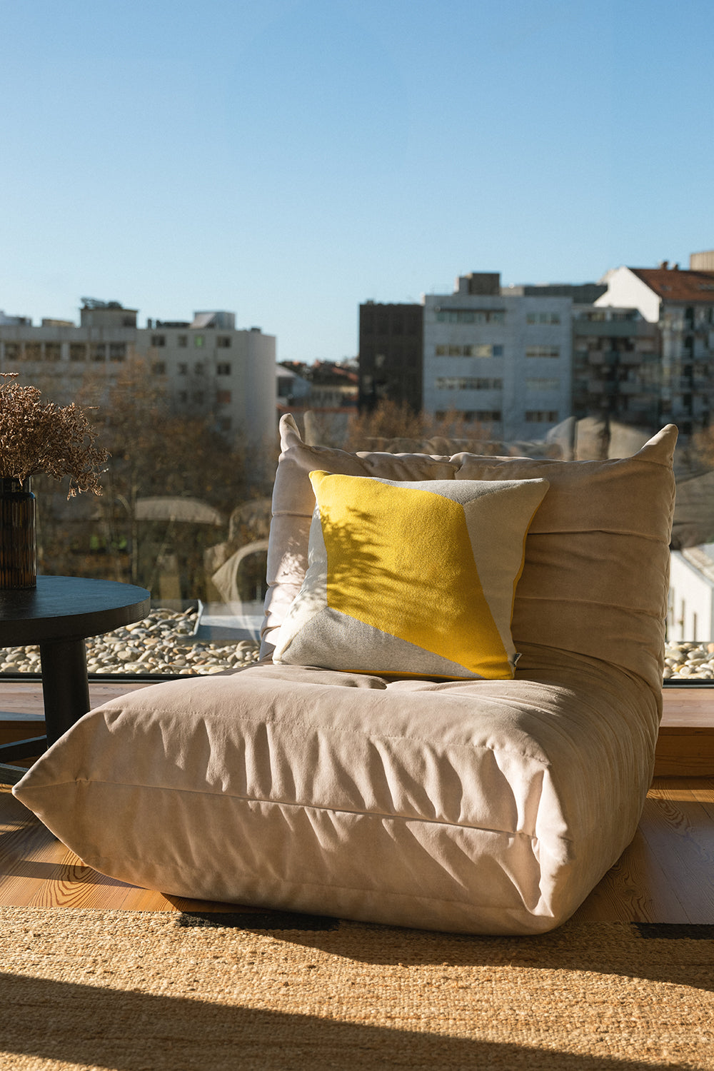 Cushion Cover Lisboa Grande Yellow