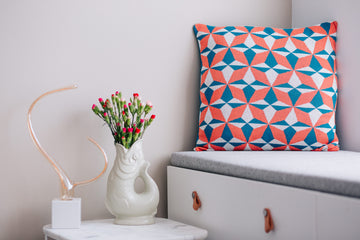 Cushion Cover Azulejo Lisboa Coral